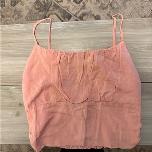 Final Touch Pink Fitted Camisole with Spaghetti Straps